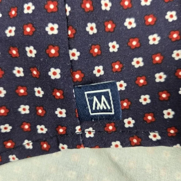 Mizzen + Main Performance Shirt Leeward Short Sleeve Mens Large Trim Fit Floral - Picture 4 of 9
